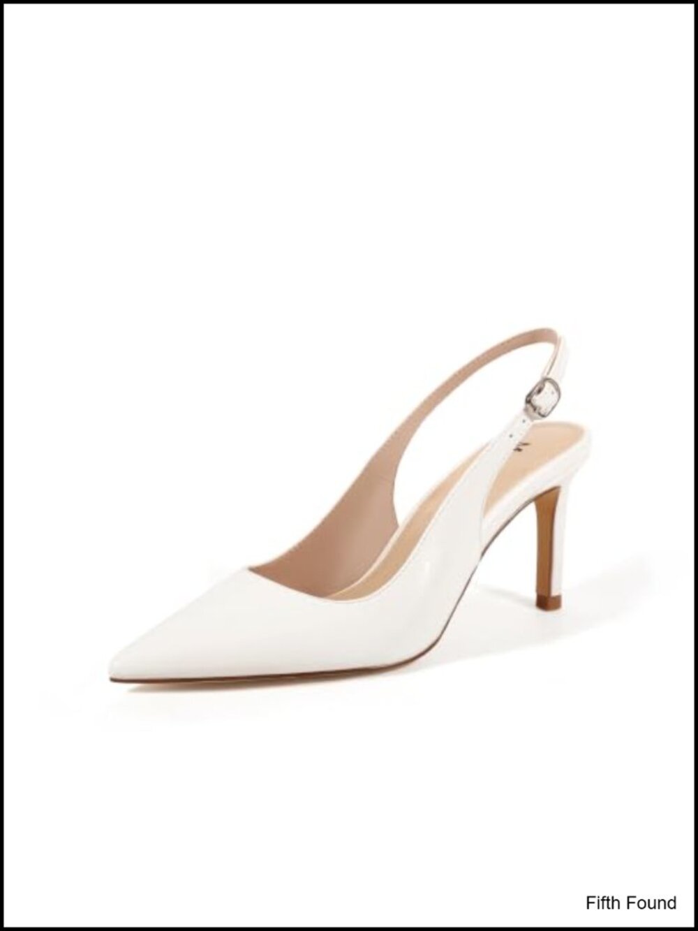Meolee Women's Slingback Stiletto Pumps Pointed Toe Adjustable Strap Heels